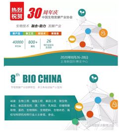 中国生物发酵产业协会成立30周年庆暨2020第八届上海国际生物发酵产品与技术装备展览会
